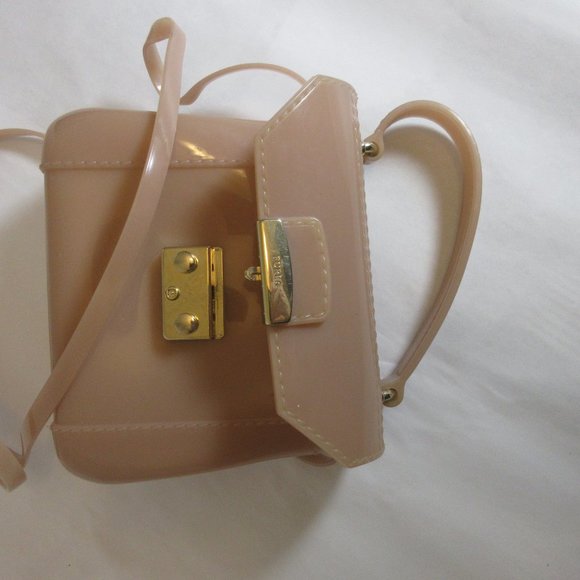 Furla Women's Nude Elegant Beige Candy Bon Bon Mini Bag Made in Italy - Picture 5 of 12